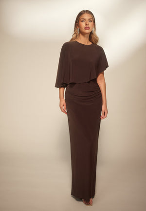 Cape Soft Maxi Dress