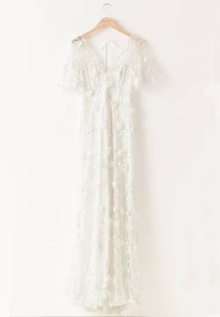 Embroidered Floral Wedding Gown