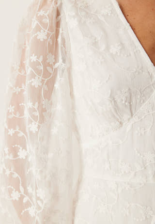 Embroidered Midi Dress