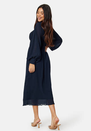 Structured high neck midi dress