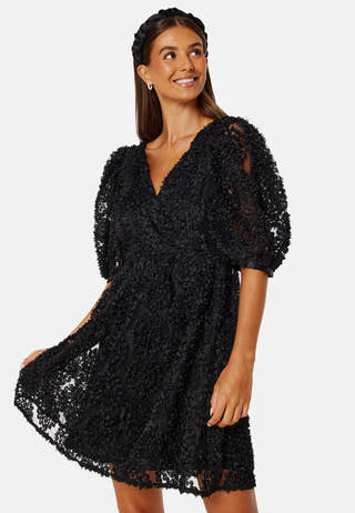3D Puff Sleeve Dress