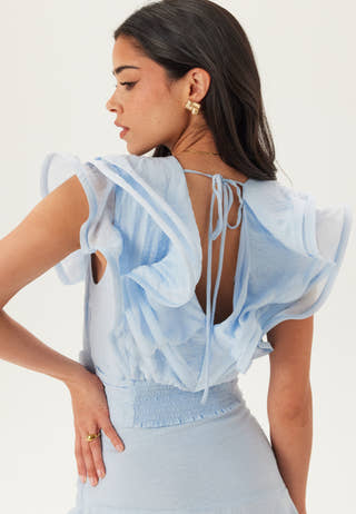 Flounce Sheer Top