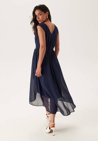 High-Low Sleeveless Chiffon Dress