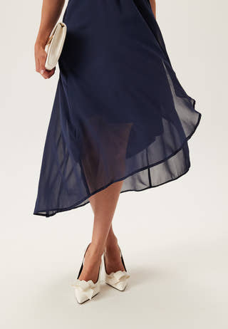 High-Low Sleeveless Chiffon Dress
