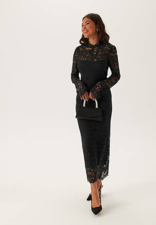 High Neck Cotton Lace Dress