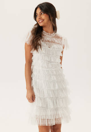 High Neck Tulle Frill Dress