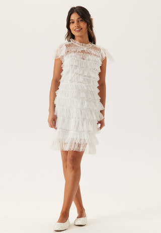 High Neck Tulle Frill Dress