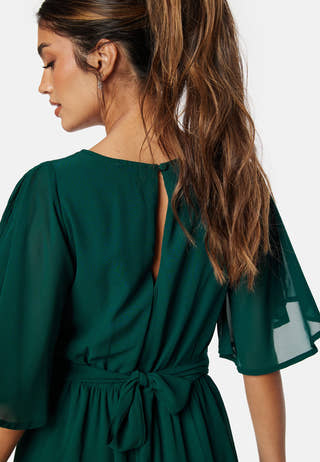 Butterfly Sleeve Midi Dress