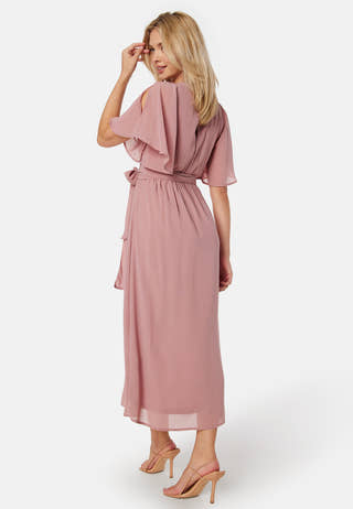 Butterfly Sleeve Midi Dress
