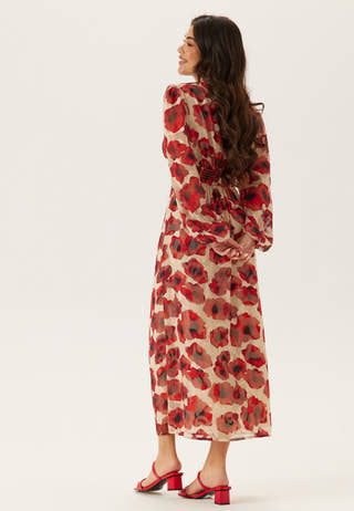 Jacquard Chiffon Midi Dress