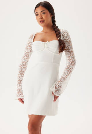 Lace Sleeve Bustier Dress