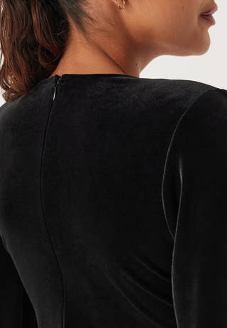 Velvet Wrap Dress