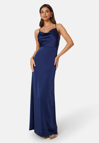 Waterfall Satin Gown