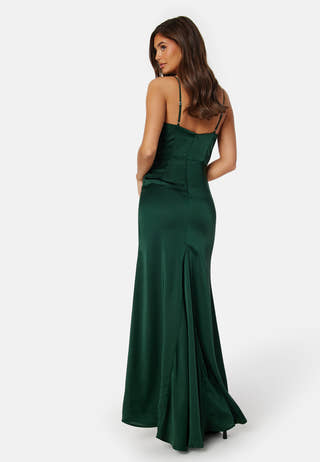 Waterfall Satin Gown