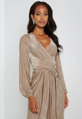 Wrap Tie Midi Dress