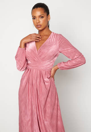Wrap Tie Midi Dress