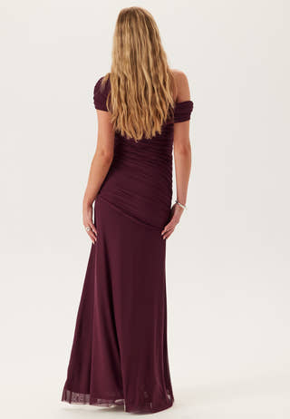 Off Shoulder Mesh Gown