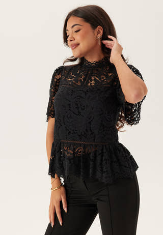 Peplum Cotton Lace Blouse