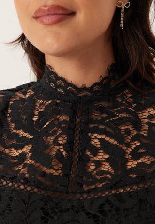 Peplum Cotton Lace Blouse