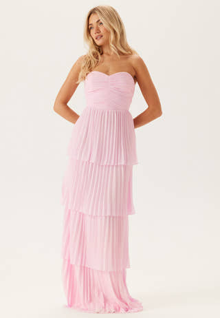 Pleated Bandeau Gown