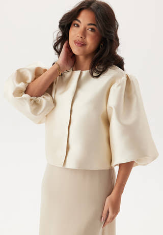 Puff Sleeve Satin Jacket