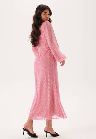Ruched L/S Ankle Dress