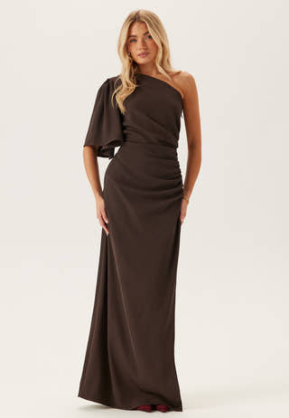 Ruched One Shoulder Gown