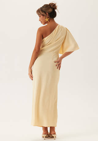 Ruched One Shoulder Midi Dress