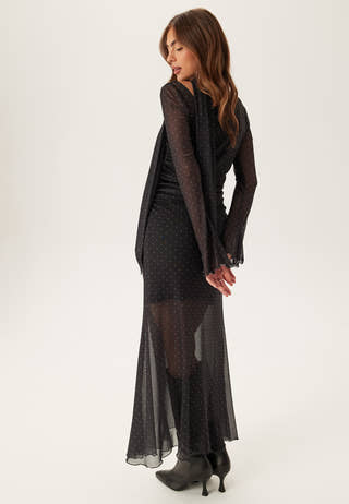 Scarf Mesh Ankle Dress