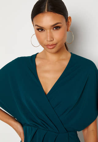 Wrap Slit Midi Dress
