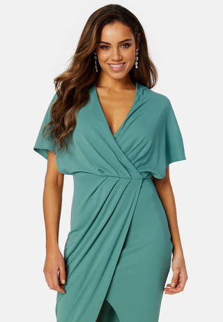 Wrap Slit Maxi Dress