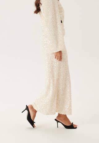 Straight Ankle Sequin Skirt