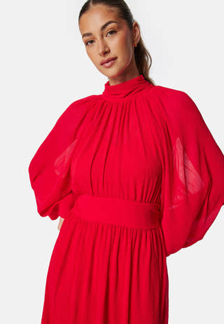 Structured Bow Midi Dress