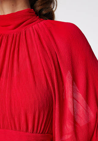 Structured Bow Midi Dress