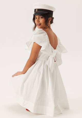 Tie Back Frill Short Dress