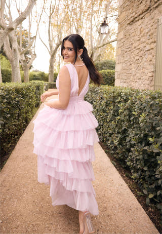 Tulle Frill Gown