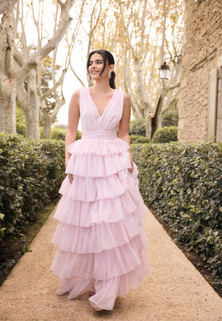 Tulle Frill Gown