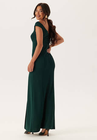 Twist Off Shoulder Gown