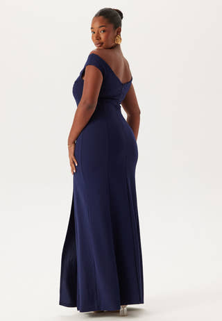 Twist Off Shoulder Gown
