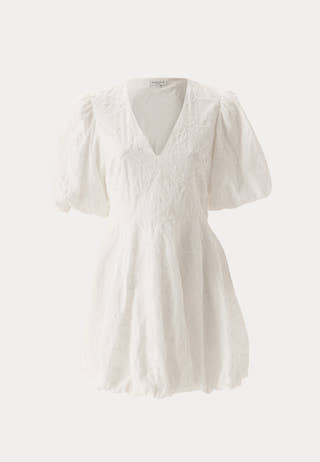 V-neck Bubble Hem Short Dress