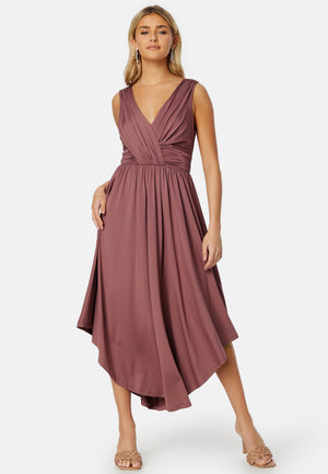 Draped Soft Midi Dress