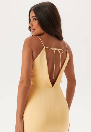 Waterfall Mermaid Satin Gown