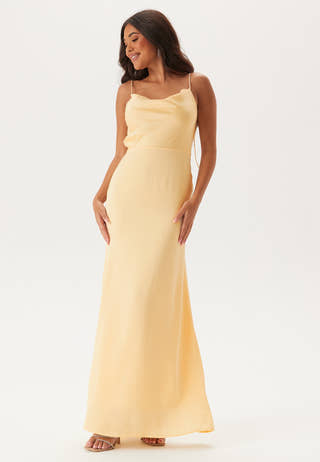 Waterfall Mermaid Satin Gown