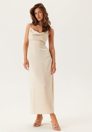 Waterfall Satin Ankle dress