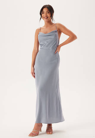 Waterfall Satin Ankle dress