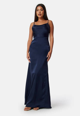 Waterfall Satin Gown