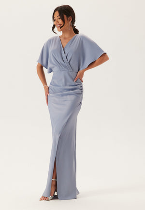 Wrap Satin Gown