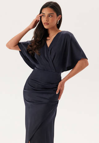 Wrap Satin Gown