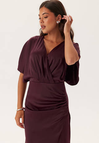 Wrap Satin Gown