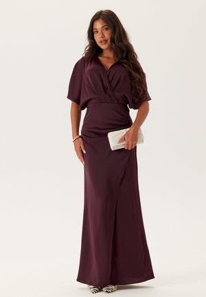 Wrap Satin Gown